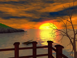 Photograph: Sunset over sea
