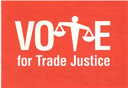 IMAGE: Vote For Trade Justice leaflet cover