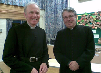 Rev John Harper (left) with the retiring Rural Dean, the very Rev John Morley