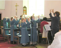 PHOTO: United Benefice Junior Choir in action