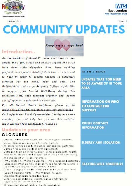 Community Updates Leaflet March 2020